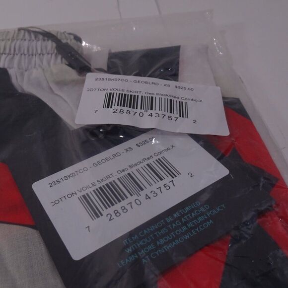 Cynthia Rowley Women's graphic-print high-waist Maxi Skirt XS NWT 325 RED - Picture 7 of 9